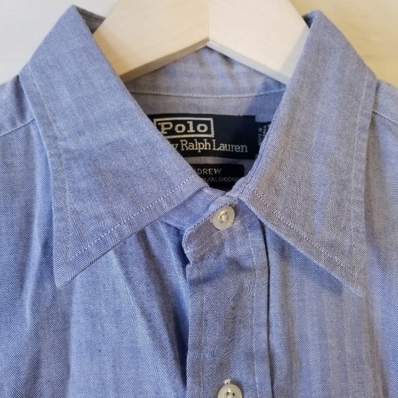 👔 POLO Ralph Lauren Chevron Button Down | 15.5 | Andrew 💙 - Picture 3 of 8